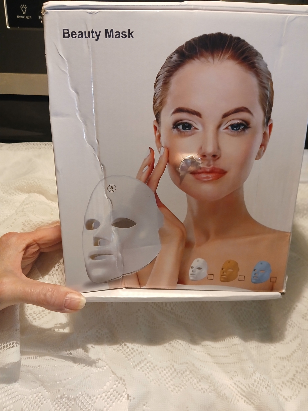 LED Facial Beauty Mask for Women — White